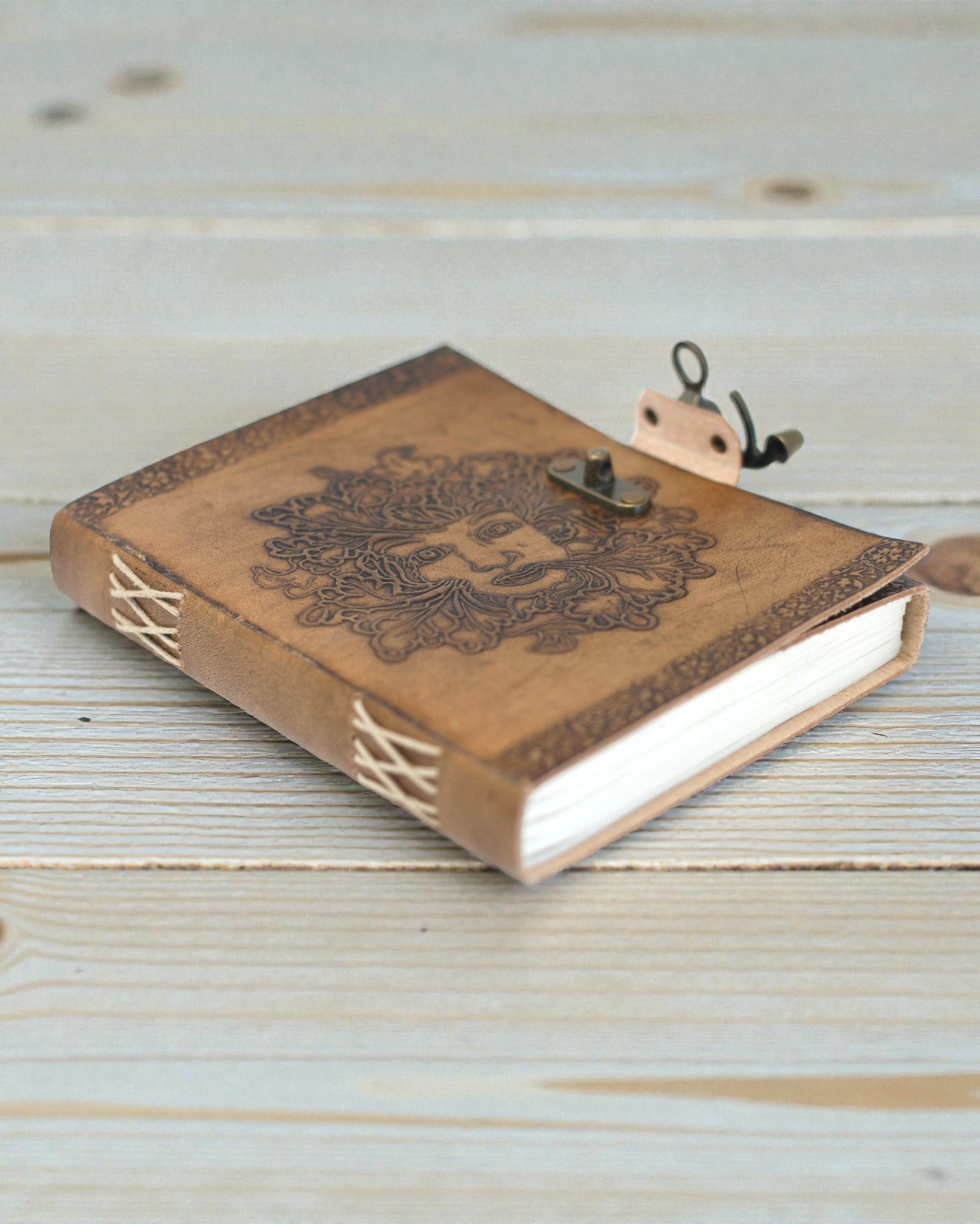 Carnet Greenman en cuir (20x15 cm)