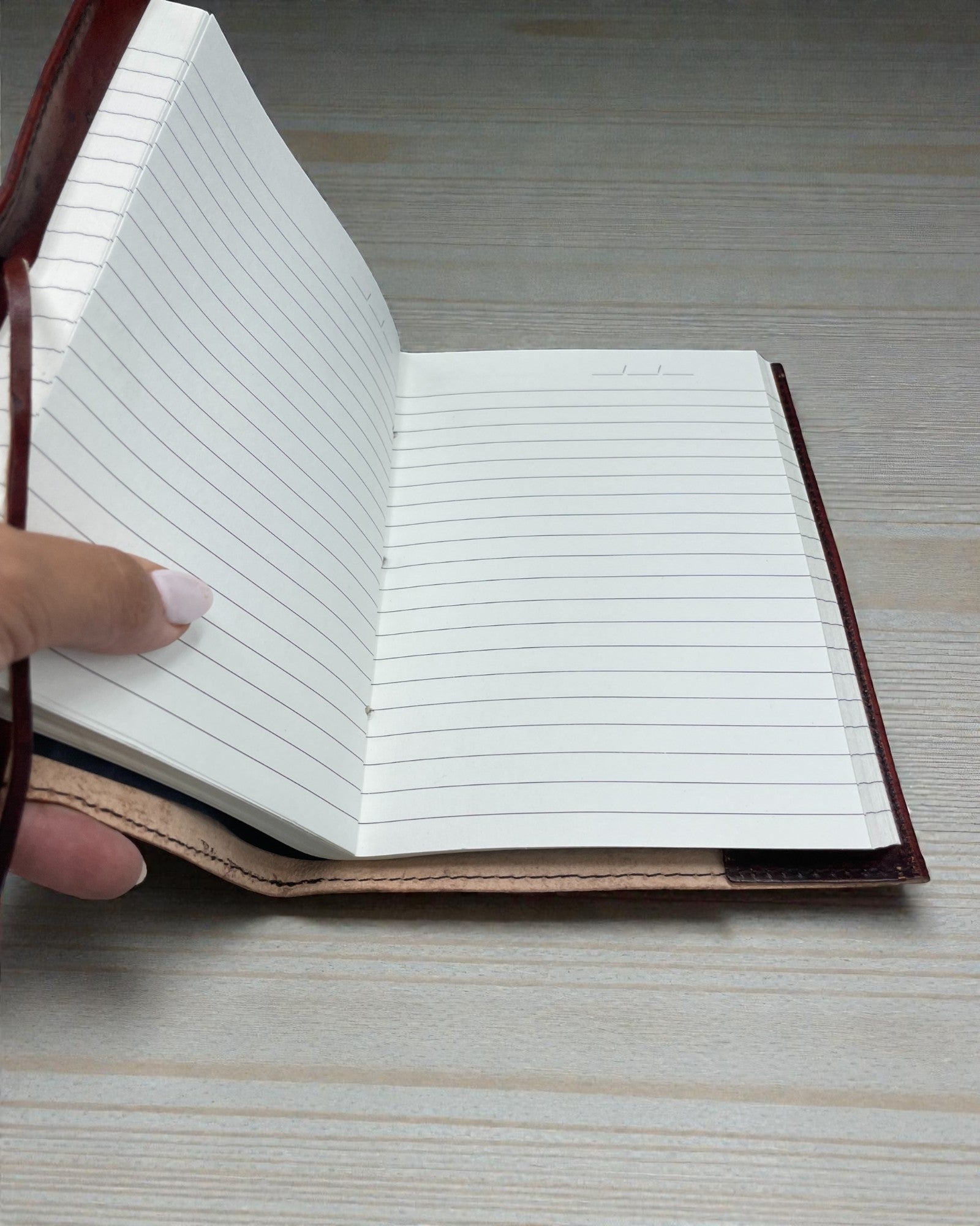 Groot leren notitieboek Levensboom – 20x16x2 cm