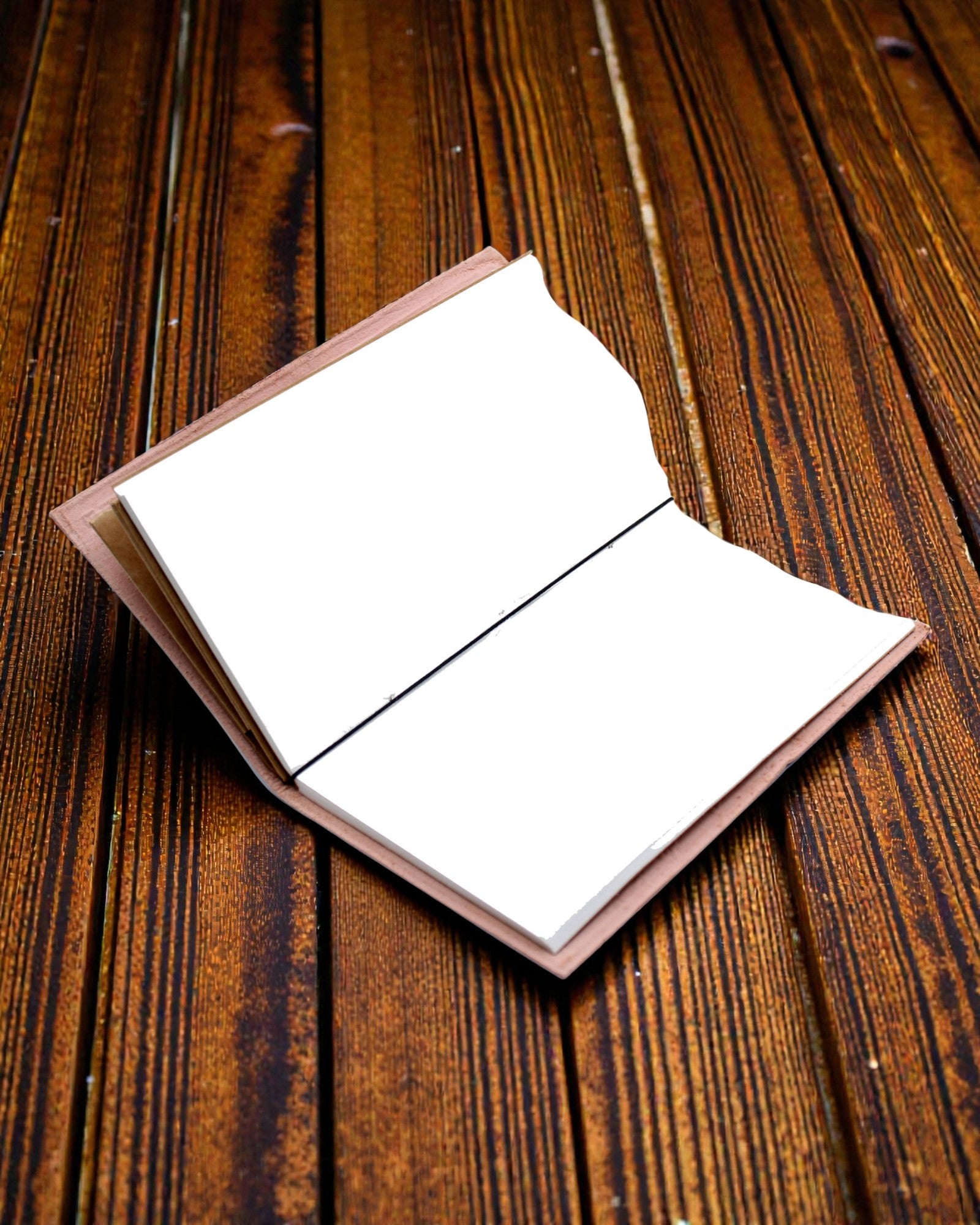 Carnet en cuir fait main « Voyage inspirant » – Soyez le changement (80 pages)