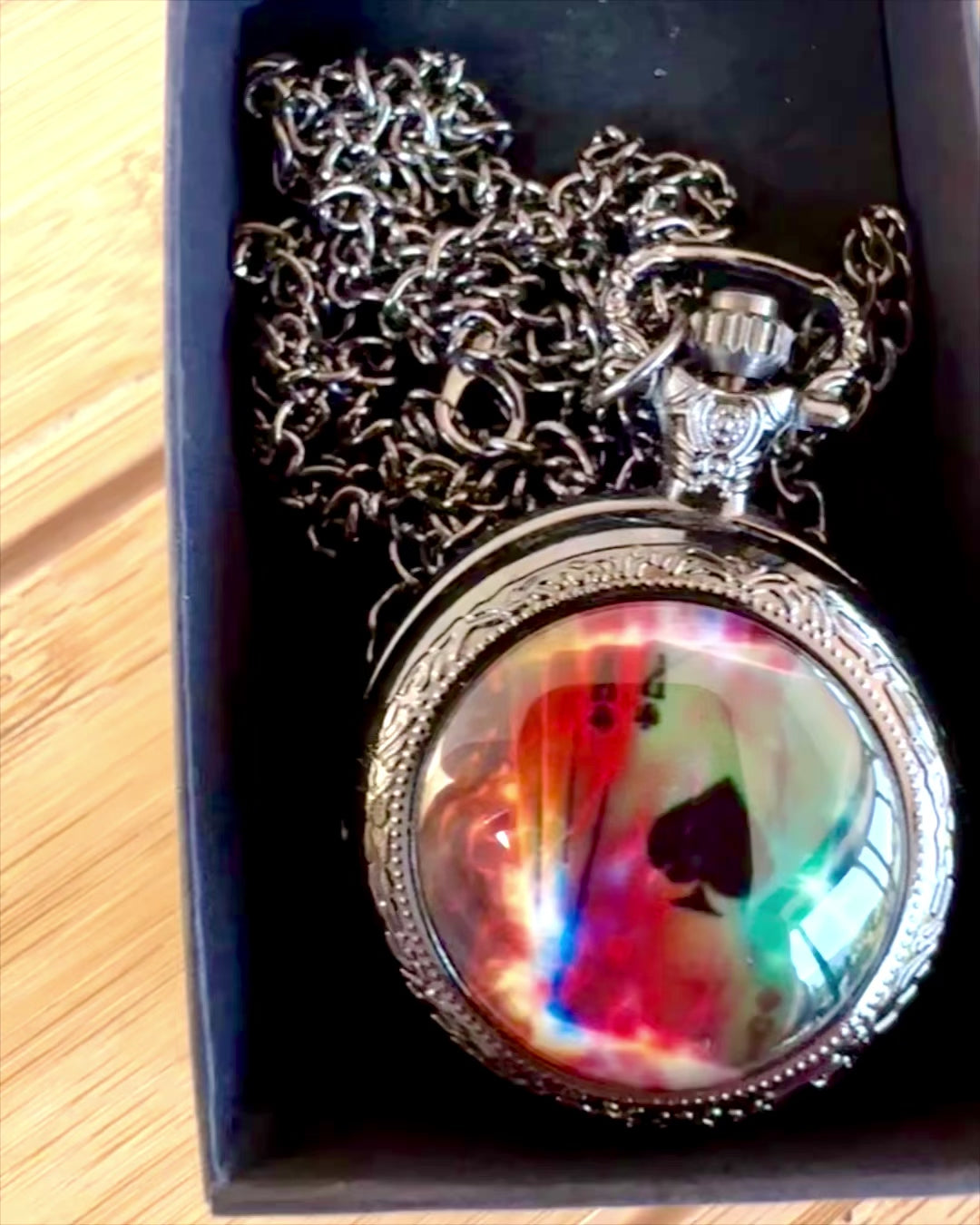 Montre de poche "Magiczna Talia" - Accessoire élégant en acier inoxydable, personnalisation par gravure pour cadeau