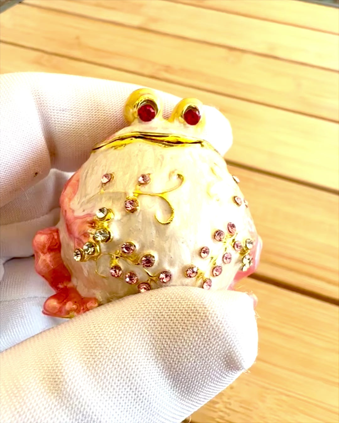 Coffret décoratif élégant "Trésor de Grenouille" pour cadeau personnalisé, avec option de gravure
