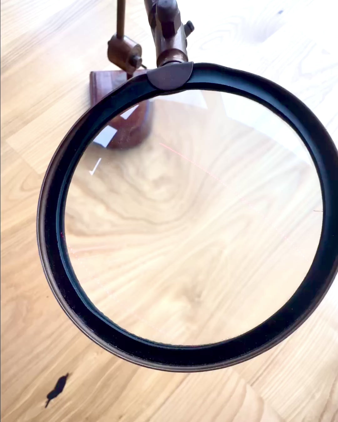 Loupe artisanale "Royal Magnifier" avec support et bras réglable - possibilité de personnalisation par gravure pour cadeau