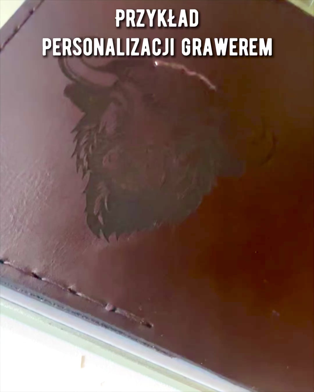 Etui "Podróżnika" - Leren Paspoorthouder, personalisatie met gravure - 2 kleuropties