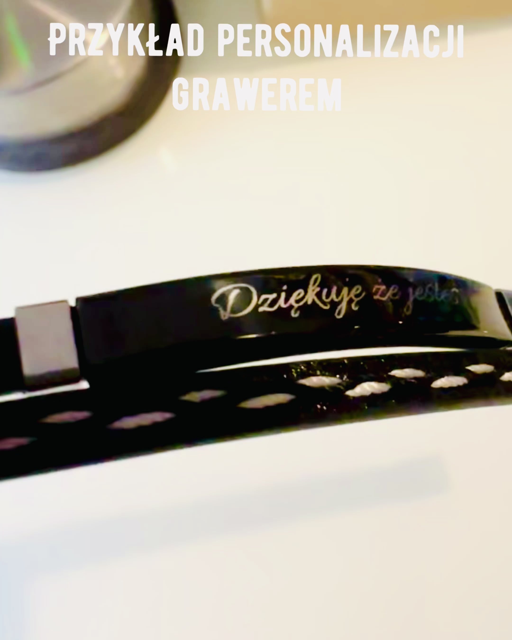 Sportarmband van PU-leer en roestvrij staal met graveermogelijkheid – 3 kleuren