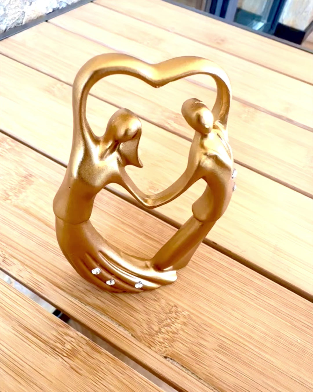 Figurine symbole de l'amour - « Proximité Éternelle » pour cadeau, personnalisation par gravure