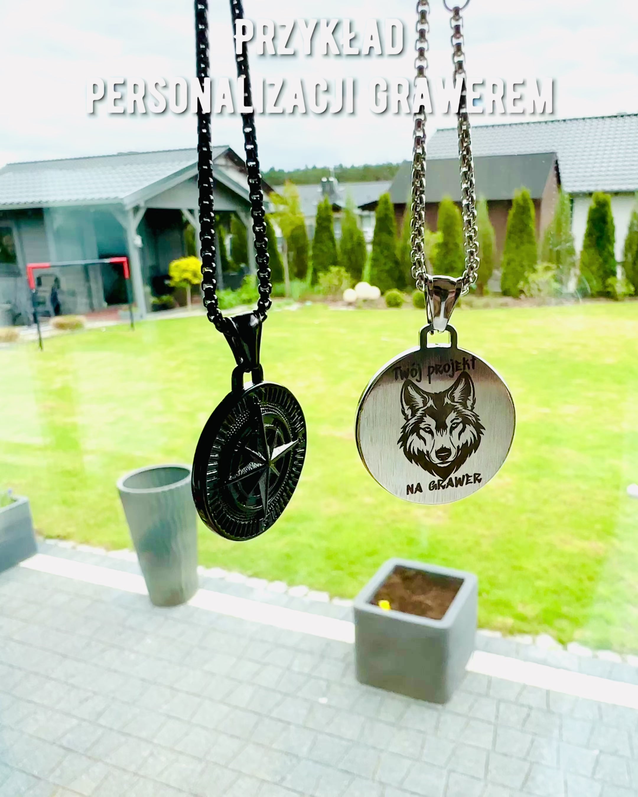 Naszyjnik z Kompasem – Kuta Biżuteria ze Stali Nierdzewnej dla Mężczyzn i Kobiet w Dwóch Kolorach, z grawerem