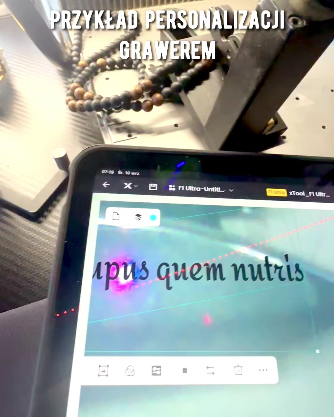 Arrow of Power, Necklace with Black Obsidian and Wooden Beads, personalization with engraving for a gift