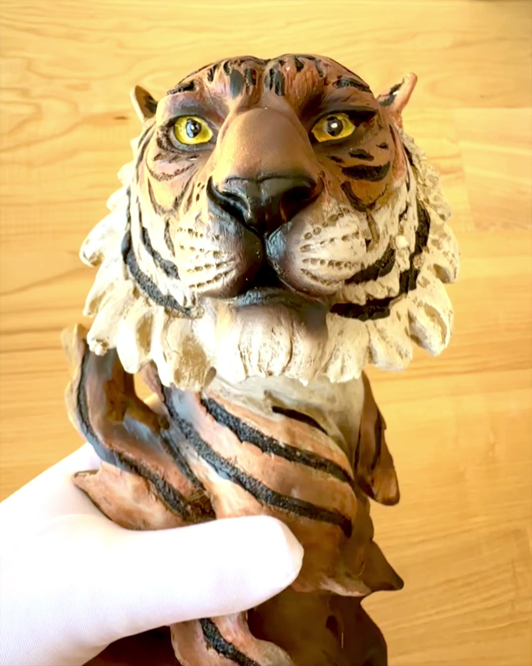 Statuette "Tigre Roi de la Jungle" avec Option de Gravure, figurine de 29 cm de hauteur, décoration pour cadeau