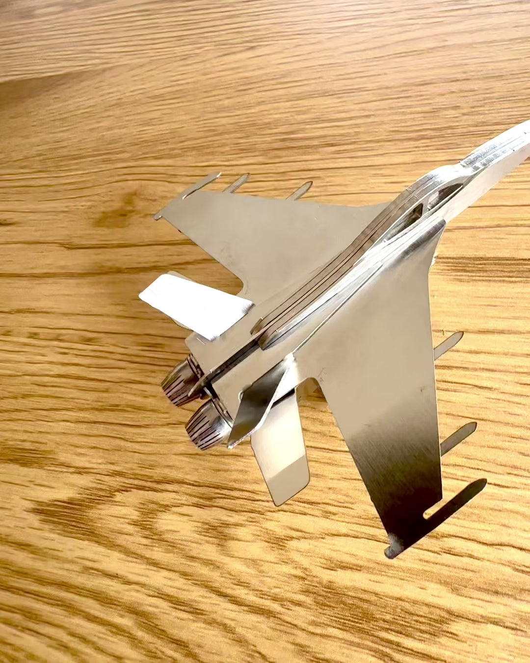 Metalen Model Jachtvliegtuig "SkyRaptor" – roestvrij staal, gepersonaliseerde gravure als cadeau