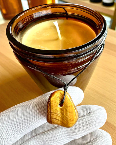 Intentiekaars Tijgerkracht – Zelfvertrouwen en welvaart, 250 ml, mogelijkheid tot personalisatie van de deksel als cadeau