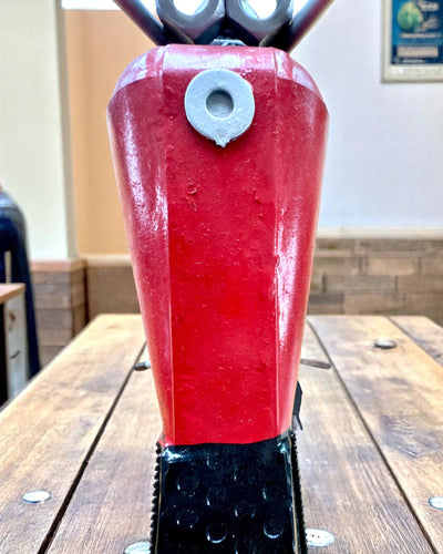 Support à vin en métal de 40 cm de long, en forme de moto avec possibilité de gravure pour cadeau