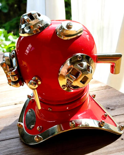 Diepzee-ontdekkershelm - Collectorseditie met Graveermogelijkheid, 35 cm, cadeau voor brandweerman of duiker