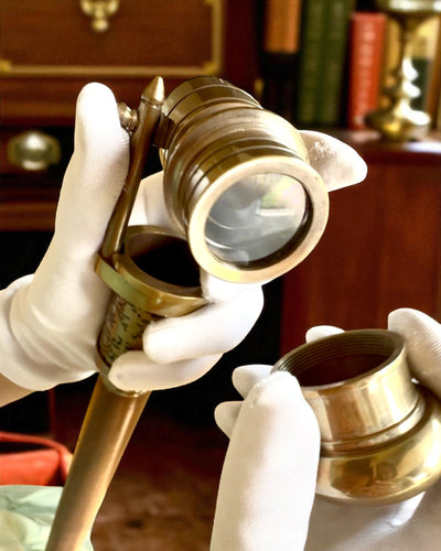 Navigatorstok 2.0 met kompas en verborgen telescoop, mogelijkheid tot personalisatie met gravure als cadeau