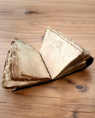 Journal Premium, Motif Antique, Carnet en Cuir "Chronique Magique" 200 pages, 2 variantes au choix, personnalisation par gravure