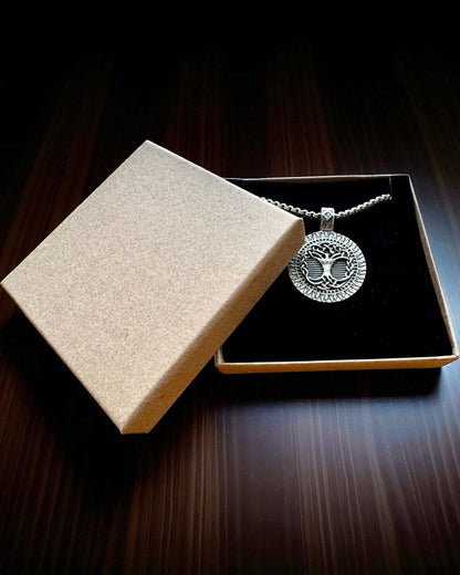 Amulett Baum des Lebens mit Gravurmöglichkeit - Halskette "Vitalität der Natur", Personalisierung