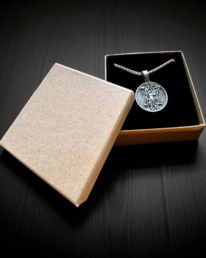 Amulett Baum des Lebens mit Gravurmöglichkeit - Halskette "Vitalität der Natur", Personalisierung
