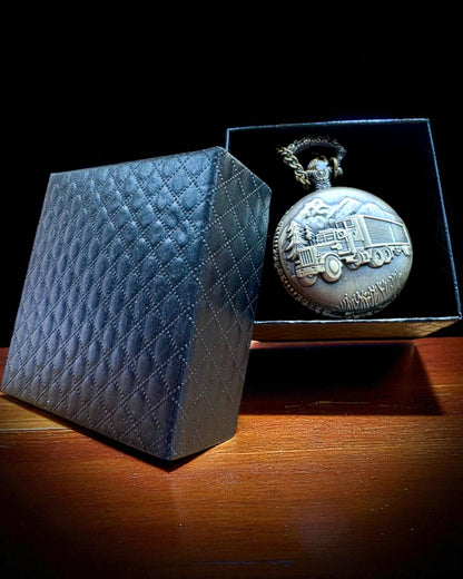 Montre de Poche « Road King » – avec motif de Camion, avec gravure, pour cadeau