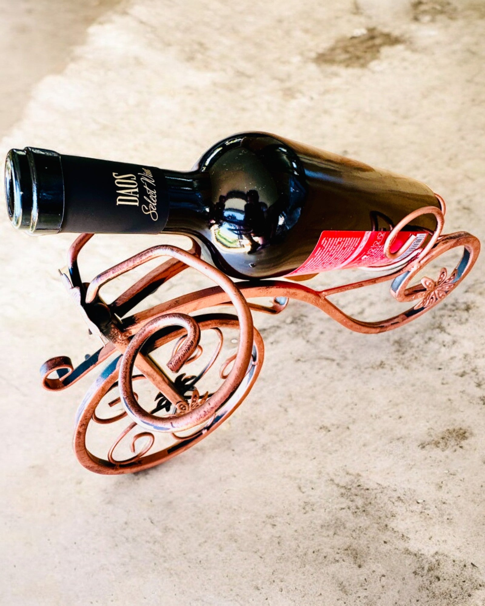 Support à vin "WineCycle" en forme de vélo - possibilité de personnalisation avec gravure pour cadeau