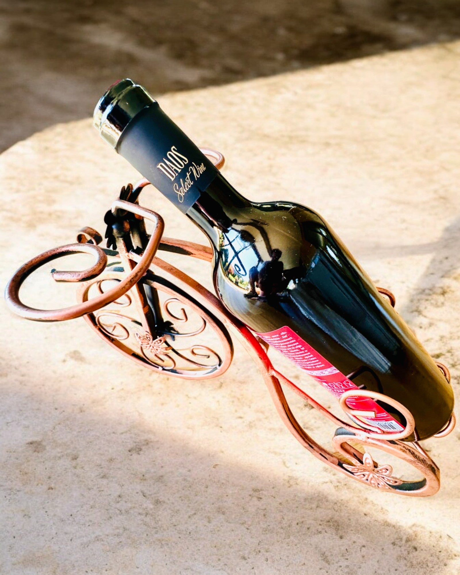 Support à vin "WineCycle" en forme de vélo - possibilité de personnalisation avec gravure pour cadeau