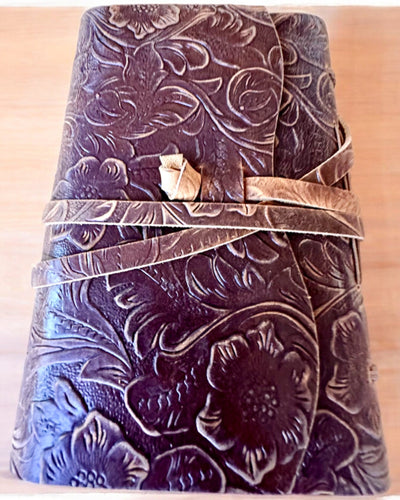 Carnet Premium en Cuir "Élégance Naturelle" - 200 pages, 120g, carnet, carnet de croquis, 2 couleurs au choix, personnalisation par gravure