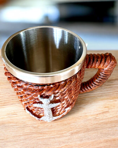 Kroes "Morski Skarb" van roestvrij staal, mogelijkheid tot personalisatie met gravure als cadeau