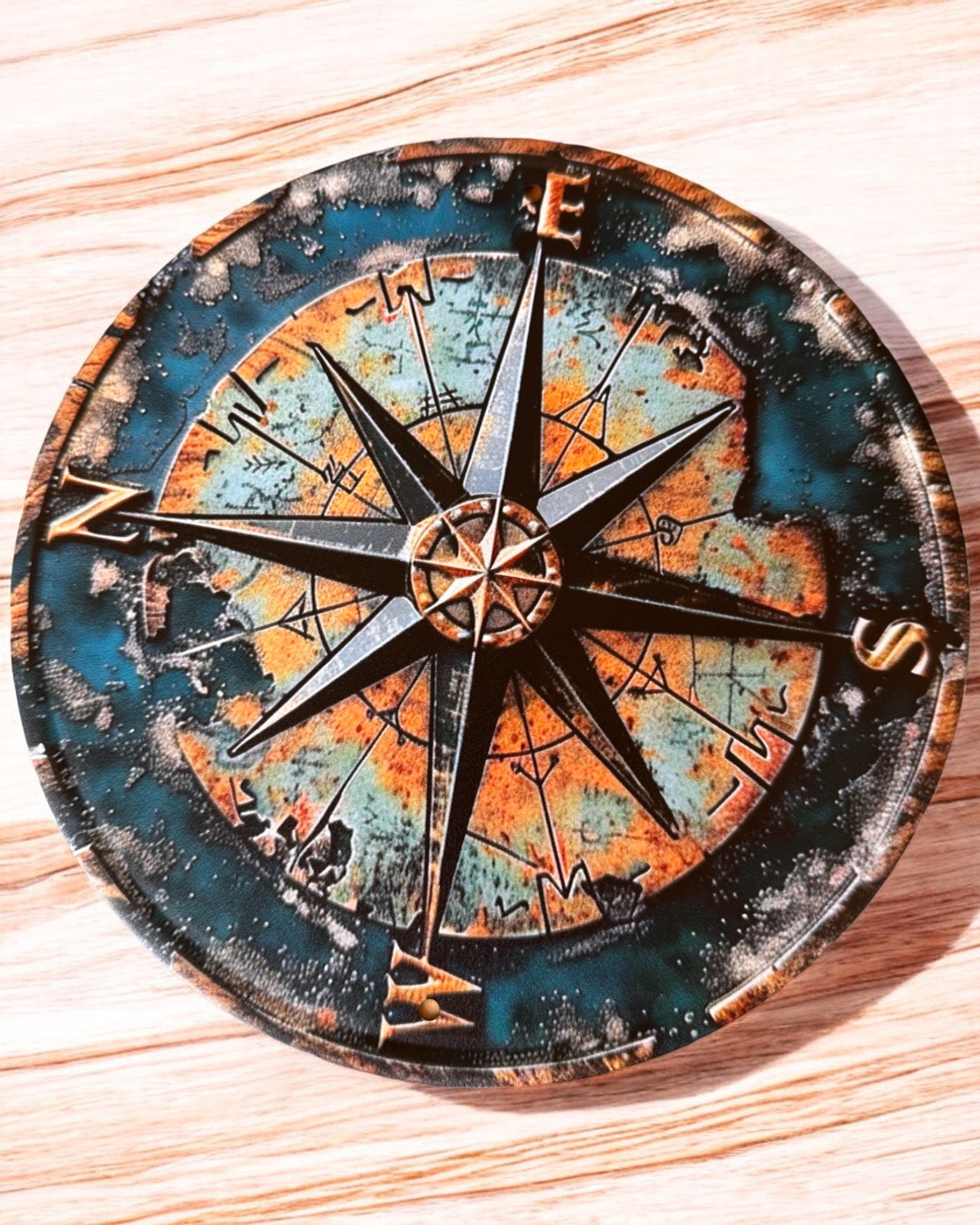 Marine Compass, decorative pendant, necklace, customizable with engraving