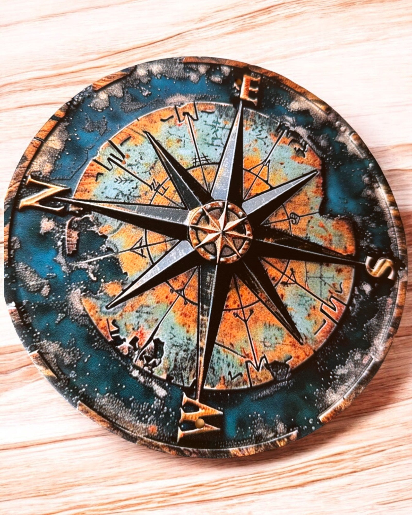 Marine Compass, decorative pendant, necklace, customizable with engraving