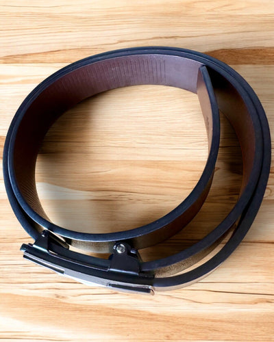 Ceinture Noire pour Homme avec Boucle Automatique Cabor Kunkel, possibilité de personnalisation avec gravure pour cadeau