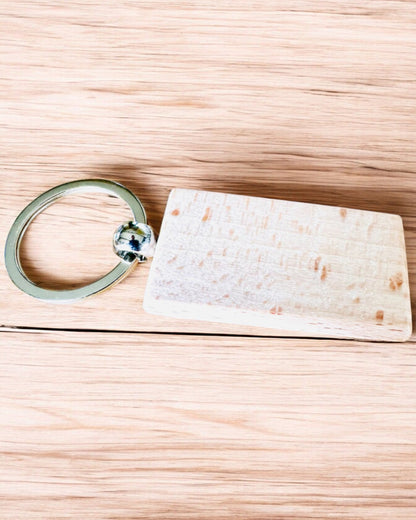 Porte-clés en bois avec personnalisation par gravure – Idéal pour un cadeau