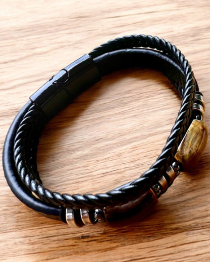 Personalisierbares Geschenkarmband „Tigerauge”