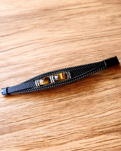 Personalisierbares Geschenkarmband „Tigerauge”