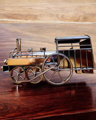 Locomotief van ijzer "Retro Express" – decoratie, model, handgemaakt met de mogelijkheid tot graveren als cadeau
