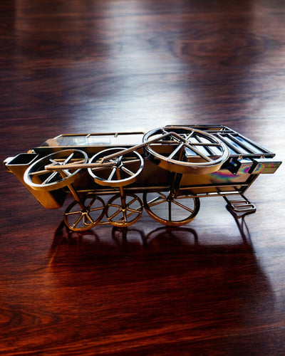 Locomotief van ijzer "Retro Express" – decoratie, model, handgemaakt met de mogelijkheid tot graveren als cadeau