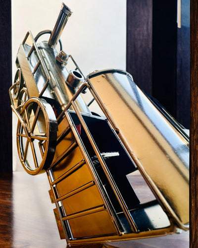 Locomotief van ijzer "Retro Express" – decoratie, model, handgemaakt met de mogelijkheid tot graveren als cadeau