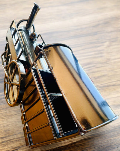 Locomotief van ijzer "Retro Express" – decoratie, model, handgemaakt met de mogelijkheid tot graveren als cadeau