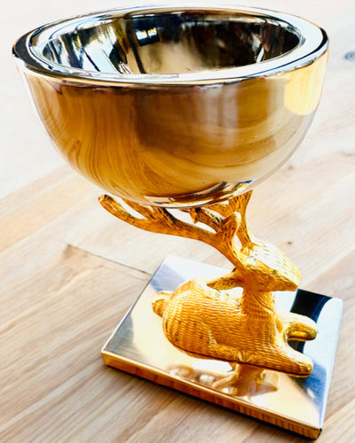 Bol décoratif Trophée de cerf – Artisanat de l'Inde, personnalisation par gravure