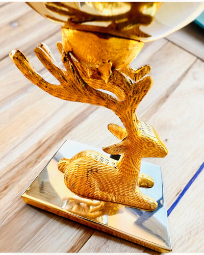 Bol décoratif Trophée de cerf – Artisanat de l'Inde, personnalisation par gravure