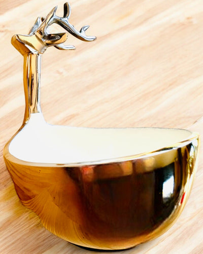 Elegante kom schaapachtig Schoonheid – Handwerk uit India, personalisatie met gravure