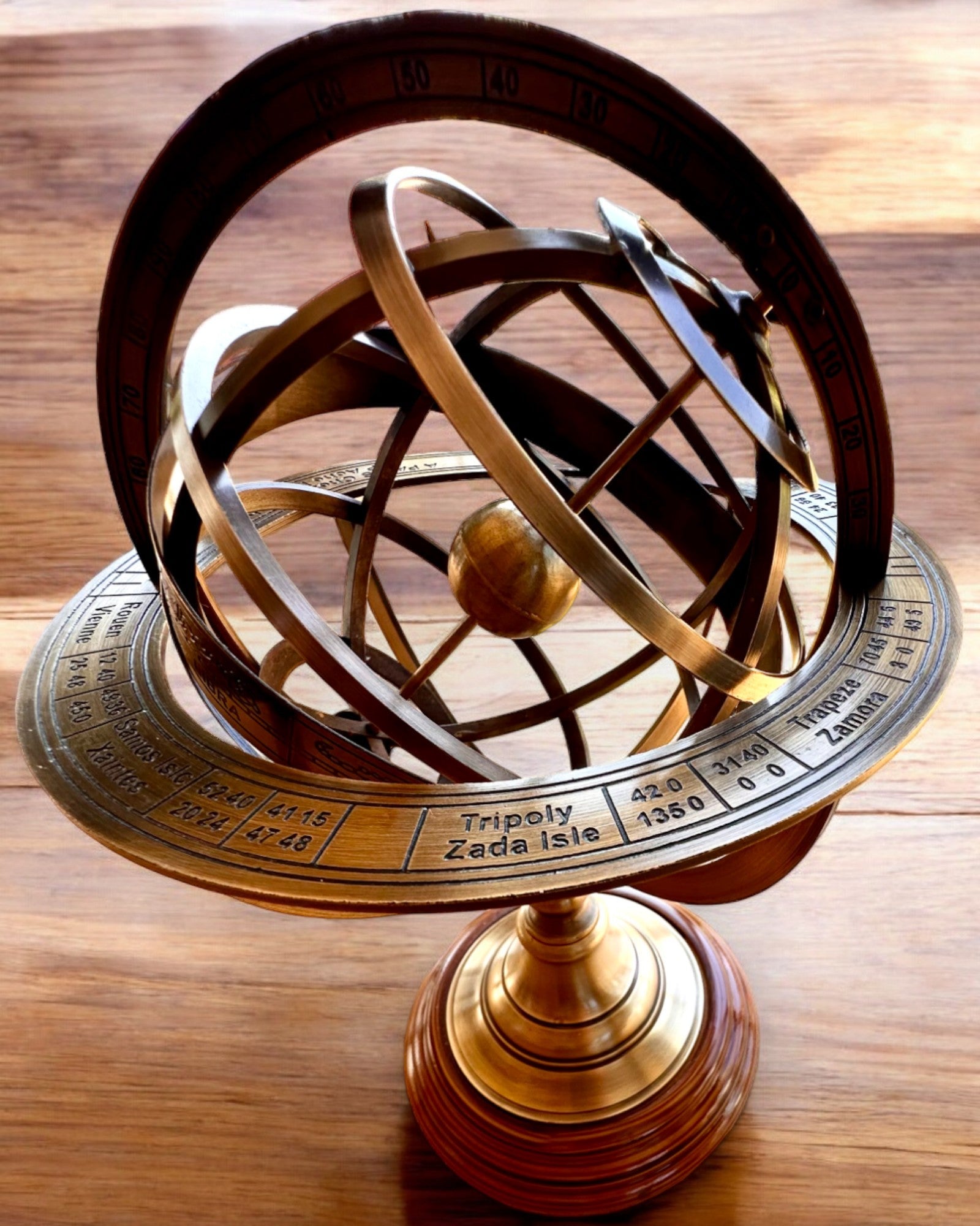 Astrolabium Artis 2 - 30 cm hoog, Handgemaakt met Gravure Optie, decoratie voor kantoor, premium