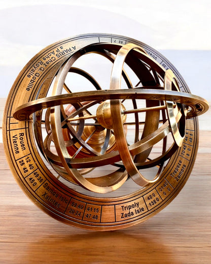 Astrolabium Artis 2 - 30 cm hoog, Handgemaakt met Gravure Optie, decoratie voor kantoor, premium