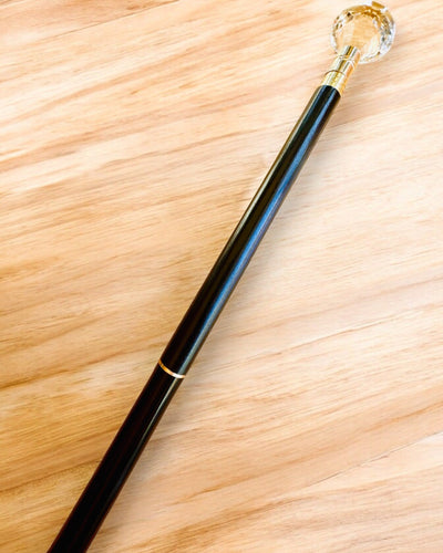 Canne de marche "Diamant Blanc" - En bois fait main, possibilité de gravure