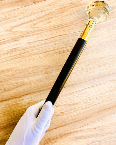 Canne de marche "Diamant Blanc" - En bois fait main, possibilité de gravure