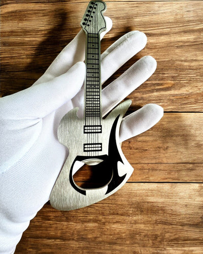 Ouvre-bouteille Guitare Rock'n'Open, 2 variantes, personnalisation par gravure pour cadeau