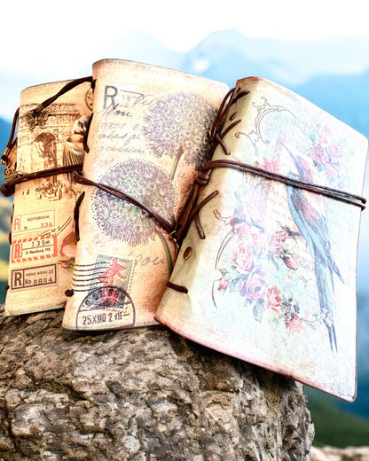 Carnet Vintage Mémoire avec gravure personnalisée - 3 modèles au choix, carnet cadeau