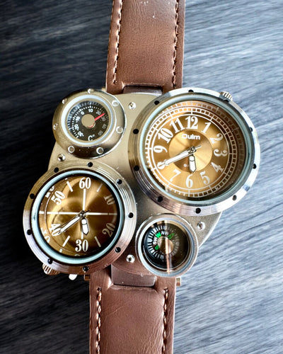 Survival Watch "Explorer 4in1", customizable with engraving for a gift