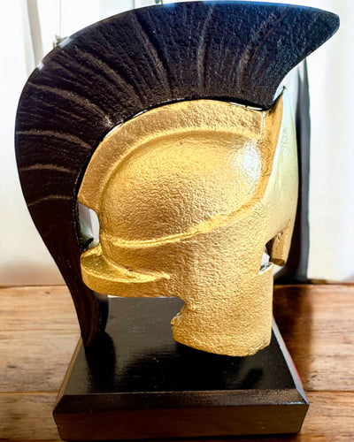 Spartan Premium Helmet – handcrafted decorative sculpture, customizable with engraving for a gift