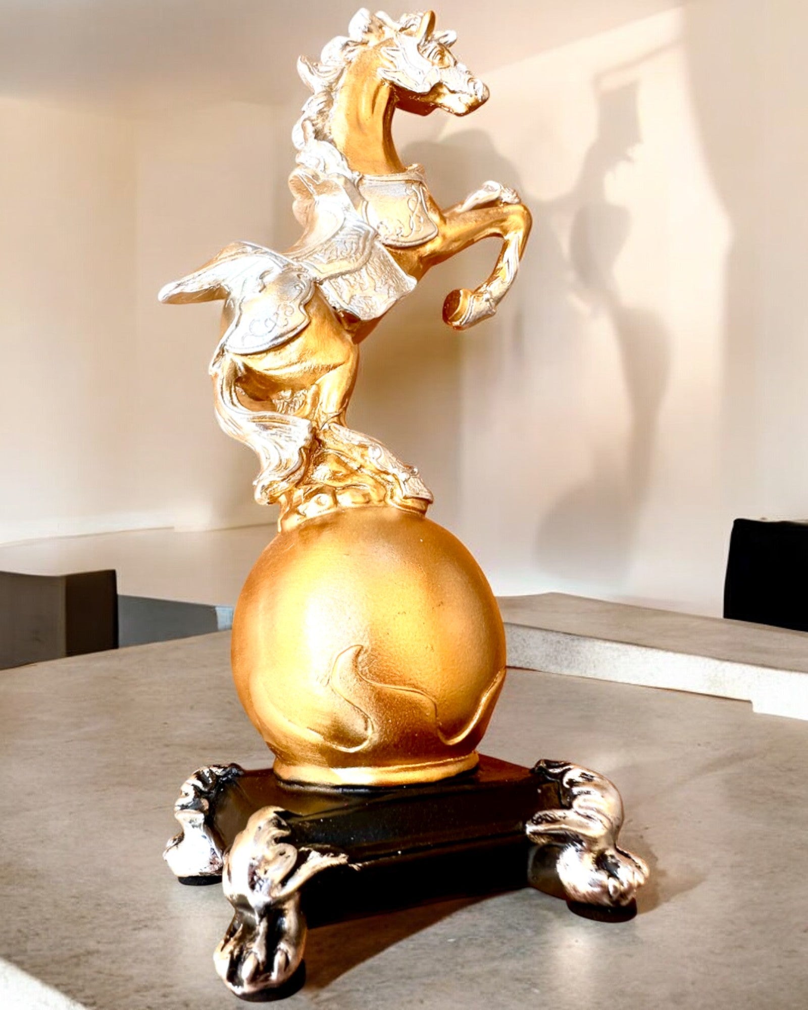 Elegant "Golden Steed" Statuette - with engraving option for a gift