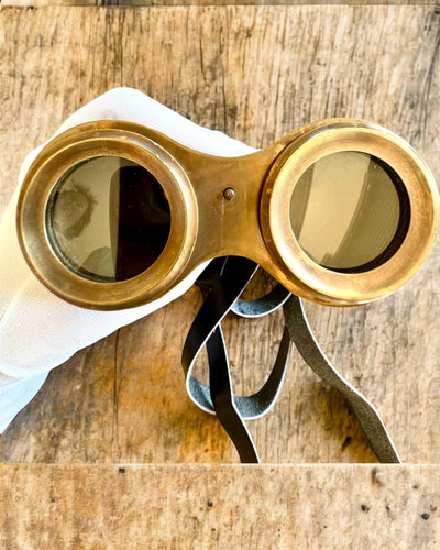 Jumelles avec étui en cuir Victorian's Eye, 11 cm en laiton, décorées à la main, personnalisation par gravure pour cadeau