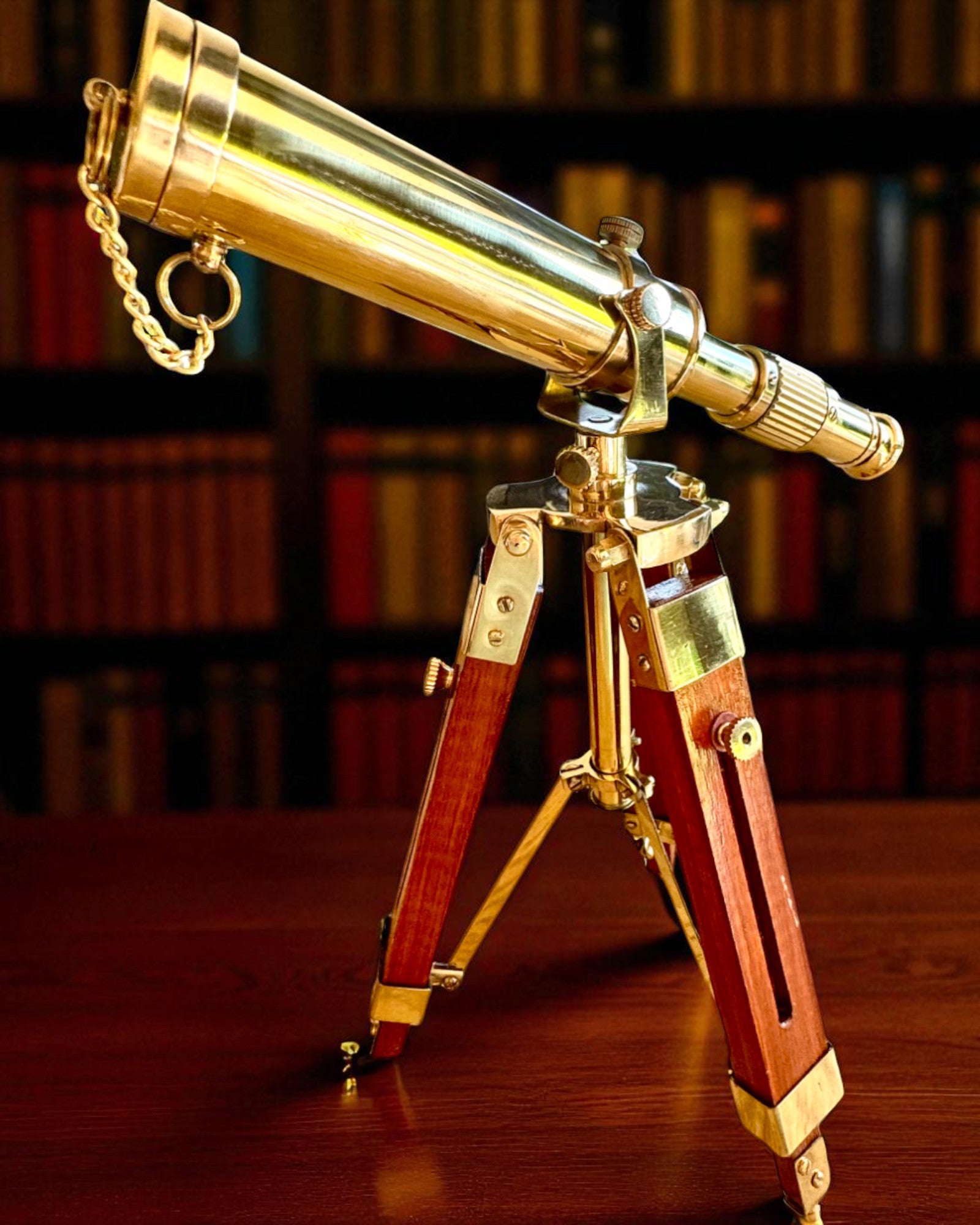 Luneta Celestial na Drewnianym Stojaku 41 cm, możliwość personalizacji grawerem na prezent