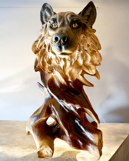 "Wilczy Duch" – Figurine décorative avec possibilité de personnalisation par gravure, pour cadeau